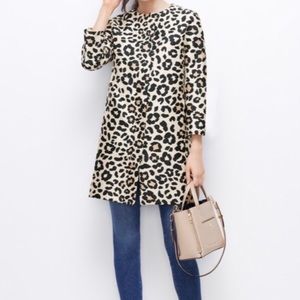 Ann Taylor Spring Leopard Coat Size Large
